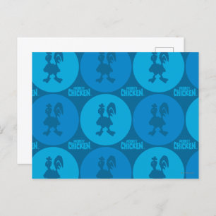 Robot Chicken Circle Pattern Postcard