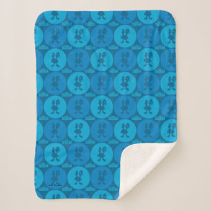 Robot Chicken Circle Pattern Sherpa Blanket
