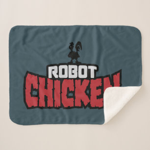 Robot Chicken Logo Sherpa Blanket