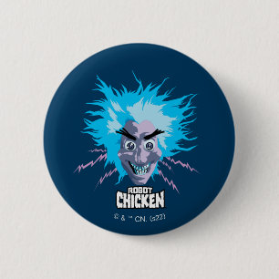 Robot Chicken Scientist Head Graphic 6 Cm Round Badge