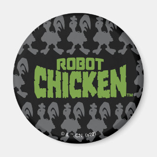 Robot Chicken Silhouette Pattern Magnet