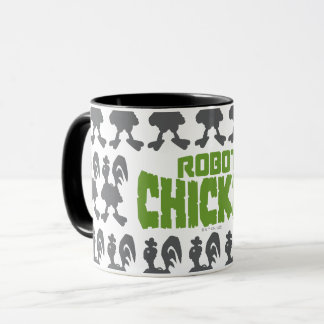 Robot Chicken Silhouette Pattern Mug