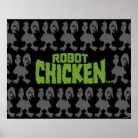 Robot Chicken Silhouette Pattern