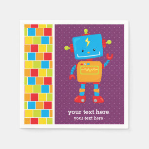 Robot * choose background colour napkin