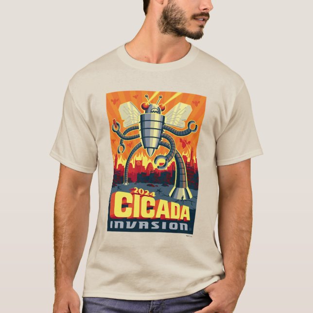 Robot Cicada T-Shirt (Front)