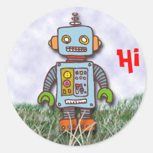 Robot Classic Round Sticker