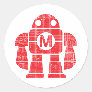Robot Classic Round Sticker