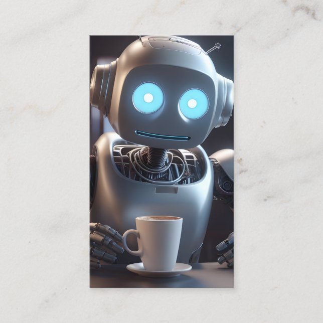 robot coffee shop loyalty card (Front)
