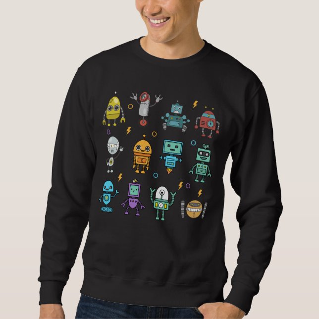 Robot Collection Funny Robotics Sweatshirt (Front)