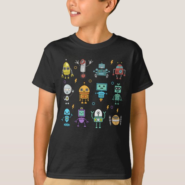 Robot Collection Funny Robotics T-Shirt (Front)