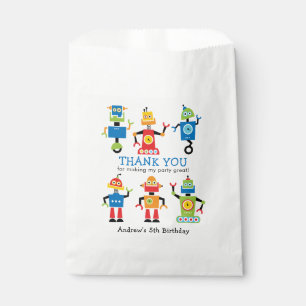 Robot Colourful Birthday Party Favour Sacks Bag