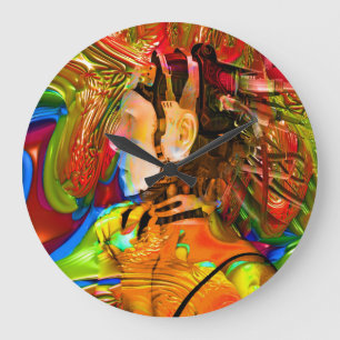 Robot Connection Large Clock
