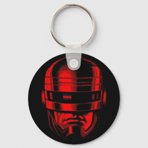 Robot Cop Helmet Key Ring