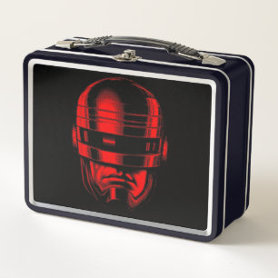 Robot Cop Helmet Metal Lunch Box