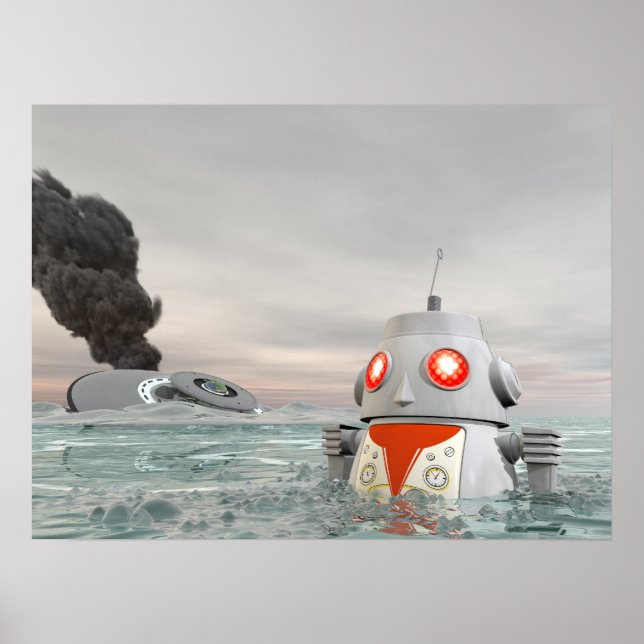 Robot Crash at Sea Poster (Front)
