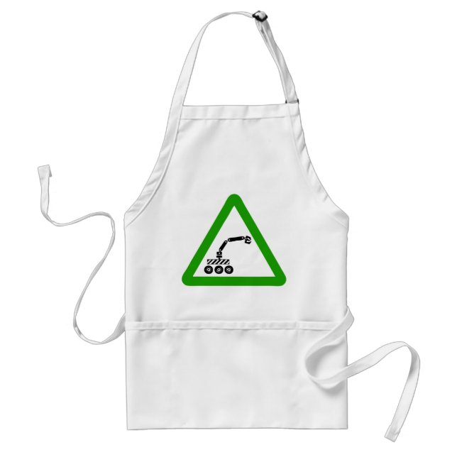 Robot Crossing Warning Sign Standard Apron (Front)