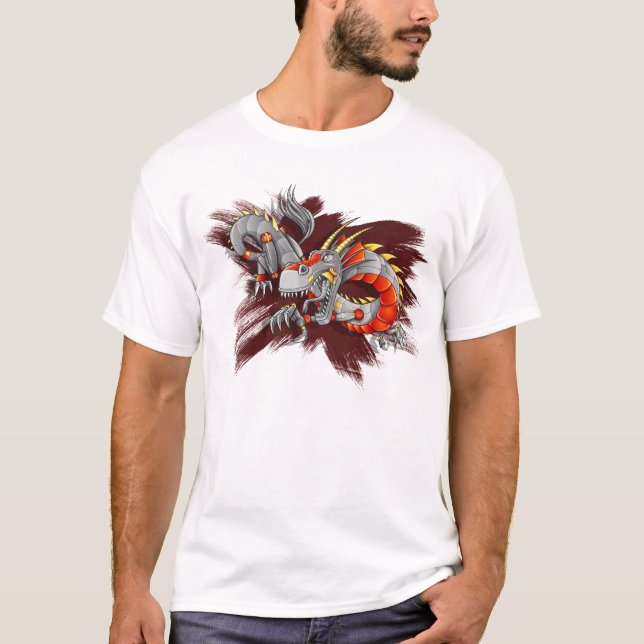 Robot Cyborg Dragon T-Shirt (Front)