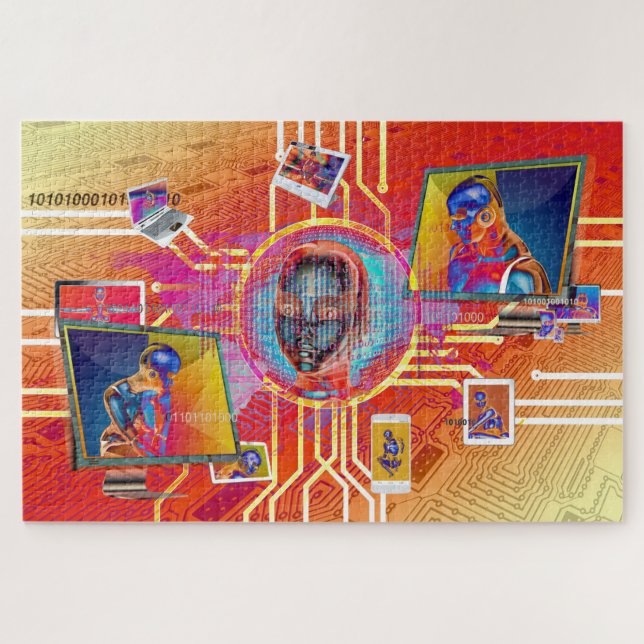 robot cyborg puzzle (Horizontal)