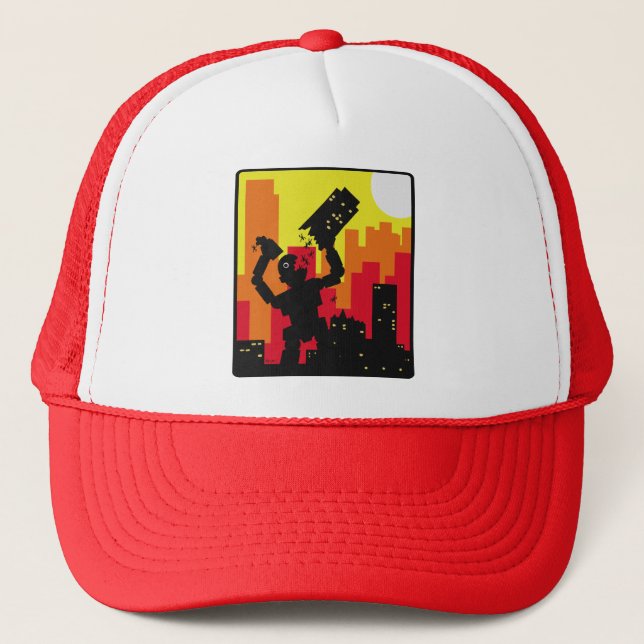 Robot Destroy Trucker Hat (Front)