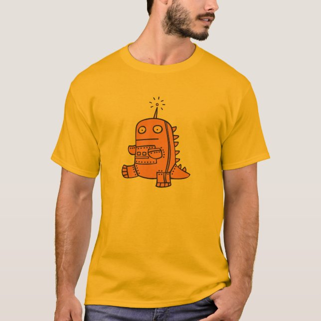 Robot Dino - Orange T-Shirt (Front)