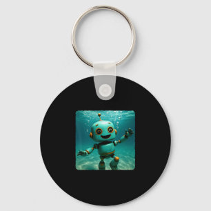 Robot Diving Underwater Ocean Diver Swimming Summe Key Ring