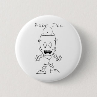 Robot Doctor 6 Cm Round Badge