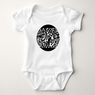 "Robot Dreams" B&W Abstract  Art Baby Bodysuit