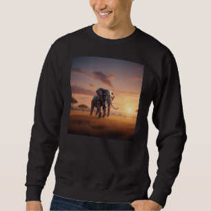 Robot Elephant at Sunset Sweatshirt