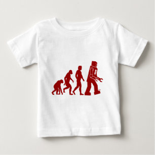 Robot Evolution of man into robot Baby T-Shirt