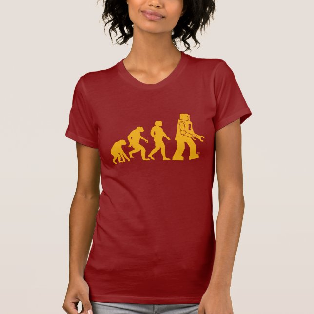 Robot Evolution - Our new Robot Overlords T-Shirt (Front)