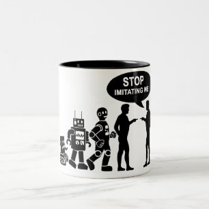 Robot evolution Two-Tone coffee mug