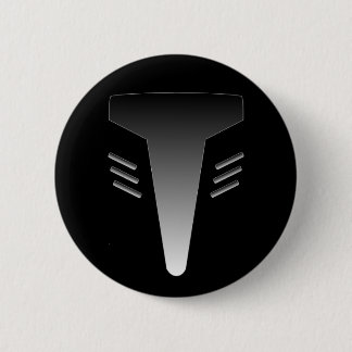 Robot Face 6 Cm Round Badge