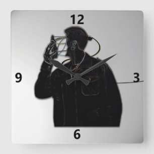 Robot Face Off Wall Clock