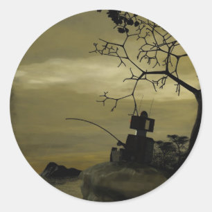 Robot Fishing Sticker