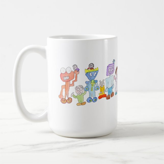 Robot Friends Coffee Mug (Left)