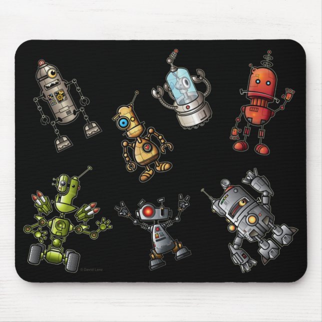 Robot Gang Mouse Pad (Front)