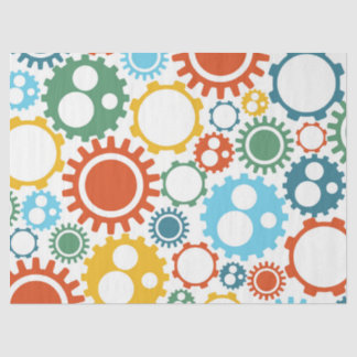 Robot Gears Pattern Tissue Paper