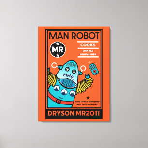 Robot Gifts For Anniversary Or Wedding Two-Tone C Canvas Print