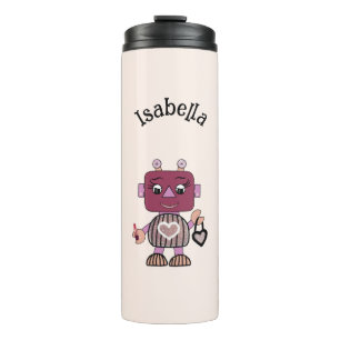 Robot girl thermal tumbler