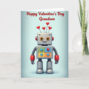 Robot Grandson Valentines Day Card