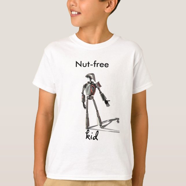 Robot guy - Feed no nuts T-Shirt (Front)