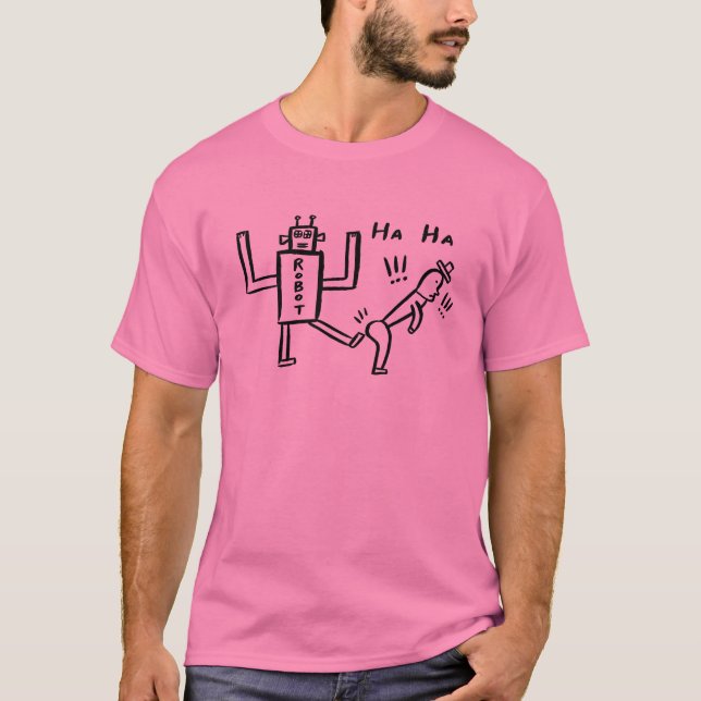 Robot Ha Ha Kick Action Go Time Adventure T-Shirt (Front)