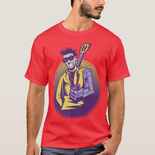 Robot handed guitar player1040 T-Shirt