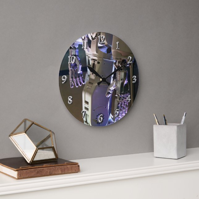 Robot hands  large clock (Office)