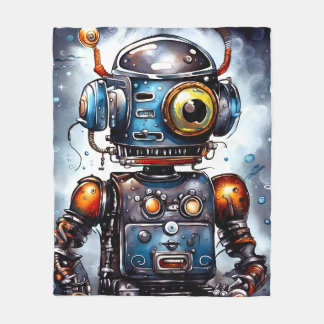Robot I Fleece Blanket