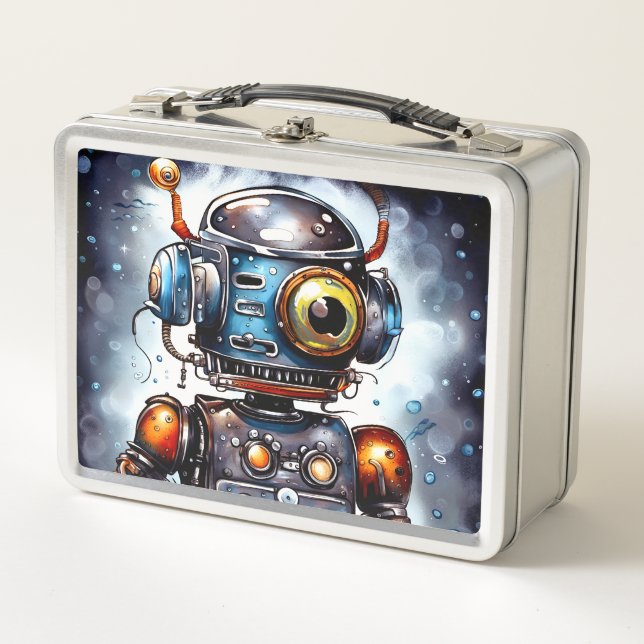 Robot I Metal Lunch Box (Front)
