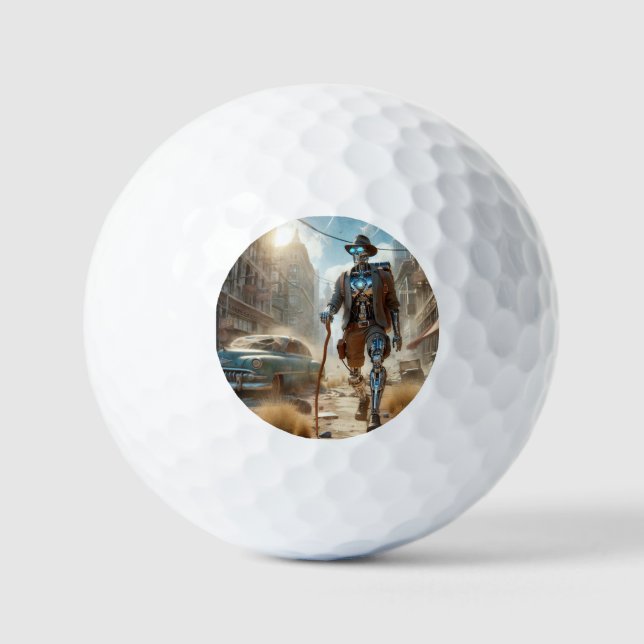 Robot in Ghost Town Golf Balls (Front)
