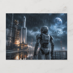Robot in the Rain Space Mission in the Postcard