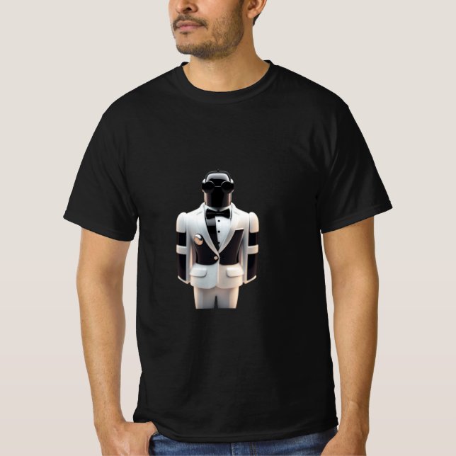 Robot in tuxedo T-Shirt (Front)