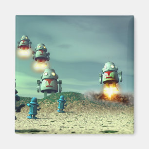 Robot Invasion From Above V2 Magnet